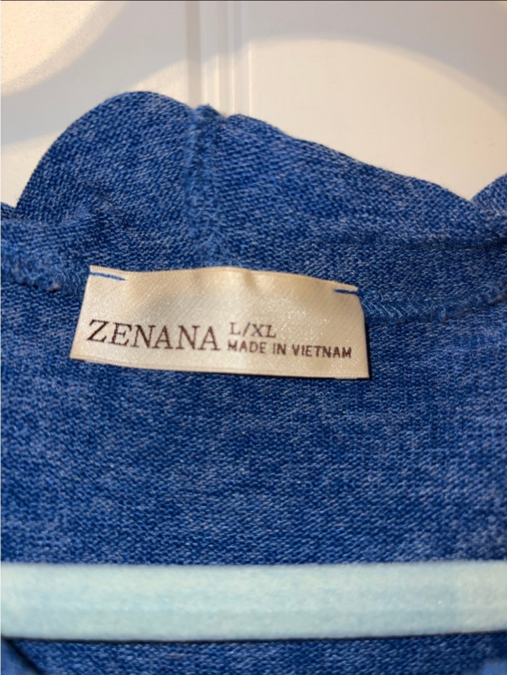 NWOT Zenana Outfitters Plush Blue Hoodie Sweater - Picture 3 of 7